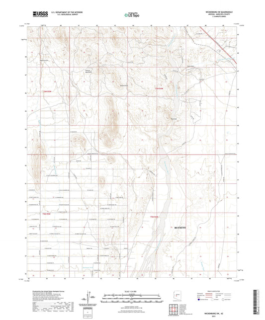 Wickenburg SW Arizona US Topo Map Image