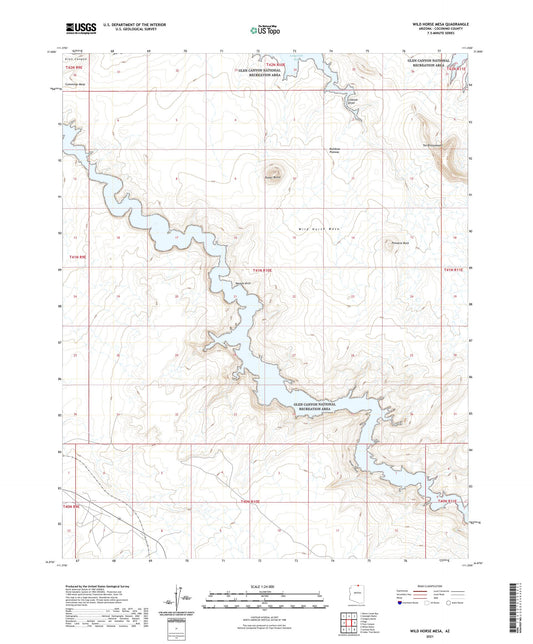 Wild Horse Mesa Arizona US Topo Map Image
