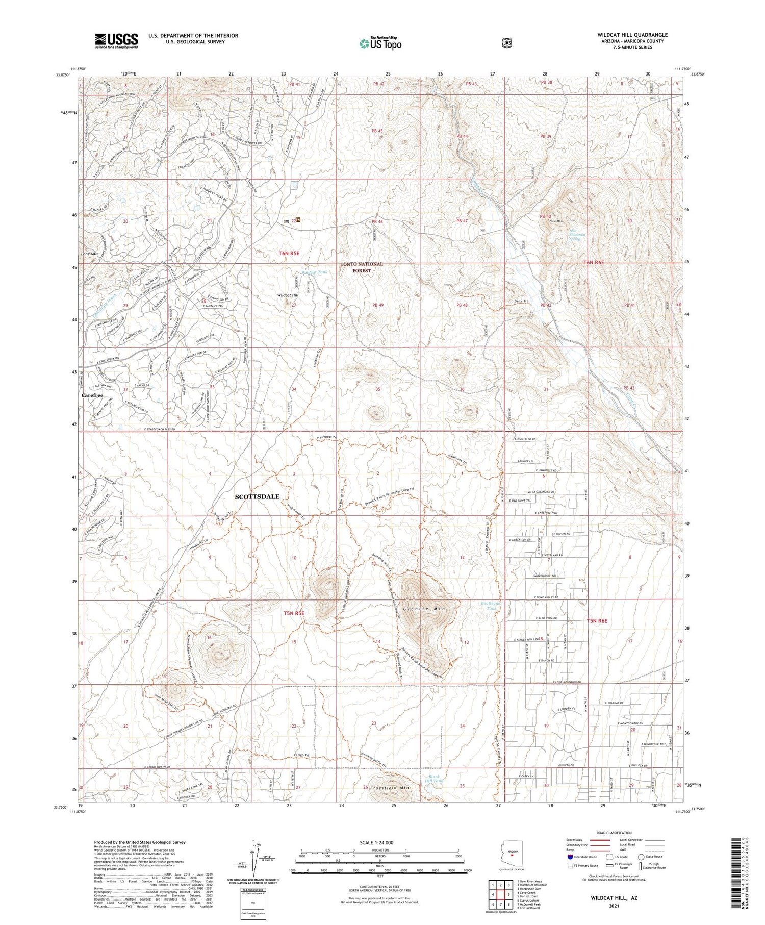 Wildcat Hill Arizona US Topo Map Image