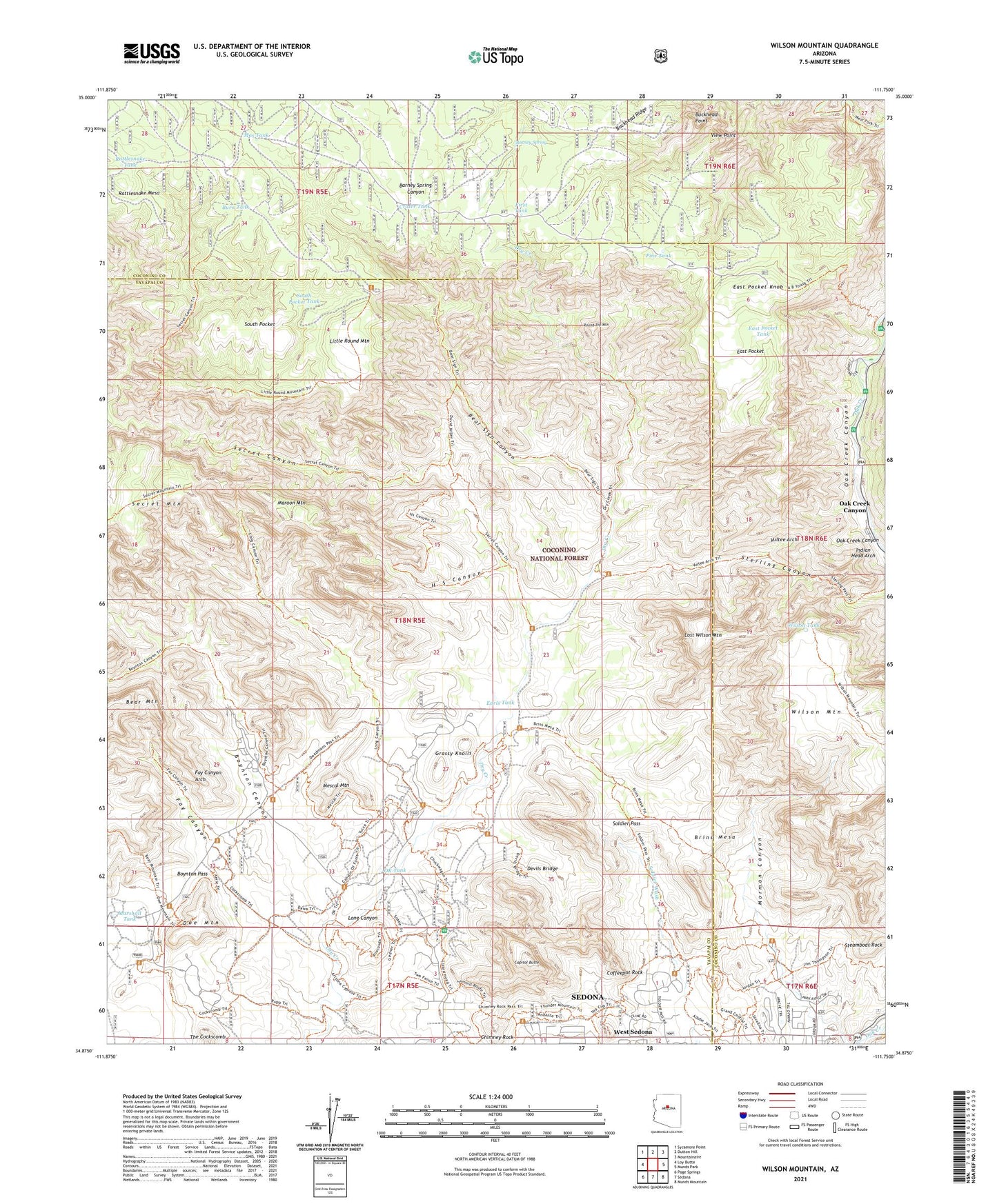 Wilson Mountain Arizona US Topo Map Image