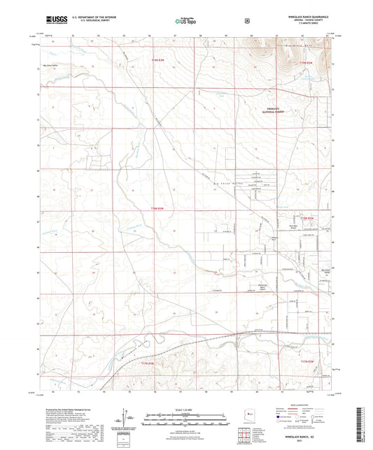 Wineglass Ranch Arizona US Topo Map Image