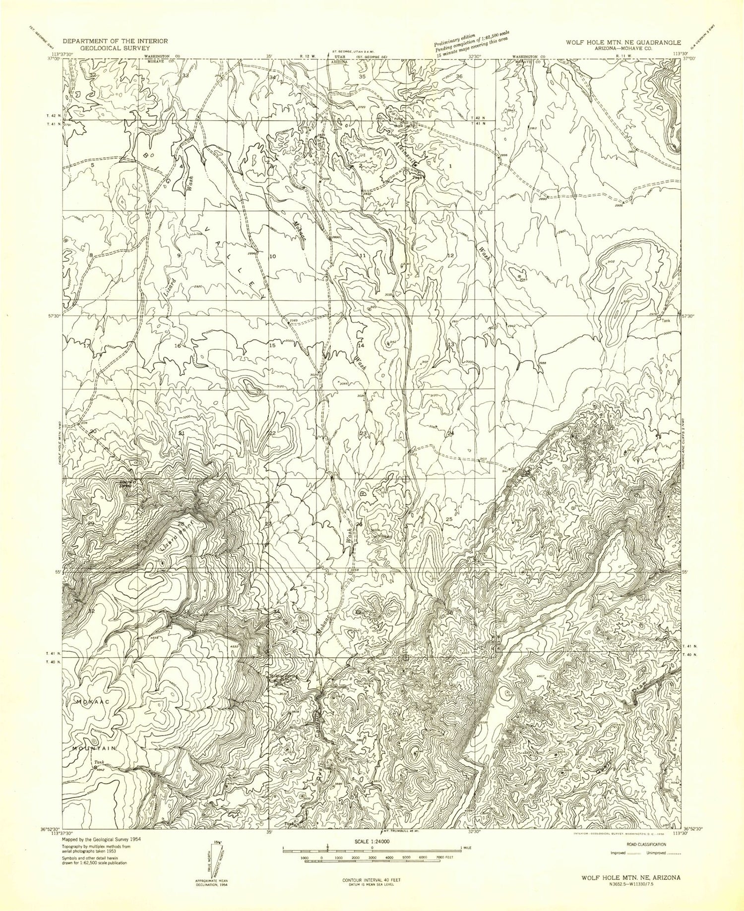 Classic USGS Lizard Point Arizona 7.5'x7.5' Topo Map Image