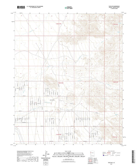 Yucca NE Arizona US Topo Map Image