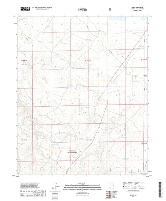 Zeniff Arizona US Topo Map Image