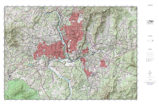 Asheville MyTopo Explorer Series Map Image