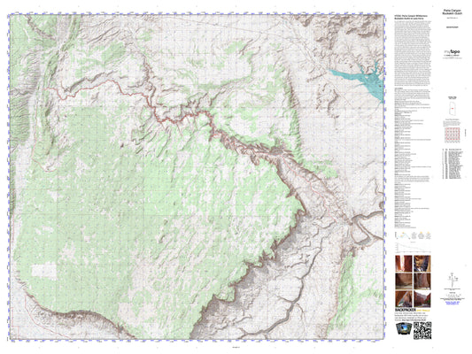Buckskin Gulch & Paria Canyon Map (Vermilion Cliffs Wilderness, Utah) Image