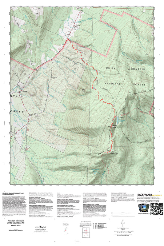 Kinsman Mountain Map (White Mountains NF, New Hampshire) Image