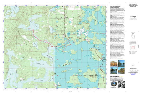 Crane Creek Island Map (Chippewa Flowage, Wisconsin) Image