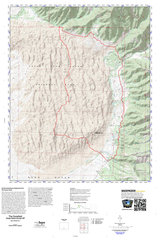 The Dune Field Camp Map (Great Sand Dunes N.P., Colorado) Image