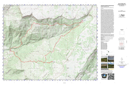 Kannah Creek Basin Loop Map (Grand Mesa National Forest, Colorado) Image