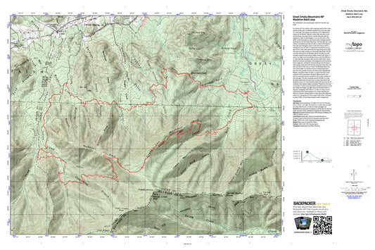 Maddron Bald Map (Great Smoky Mountains National Park, Tennessee) Image