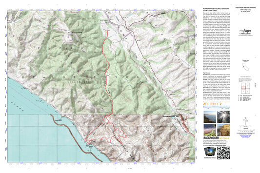 Glen Camp Loop Map (Point Reyes National Seashore, California) Image