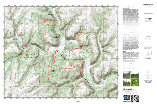 Backpack Trail Map (Yellow River State Forest, Iowa) Image