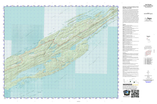 Island Traverse East Map (Isle Royale NP, Michigan) Image