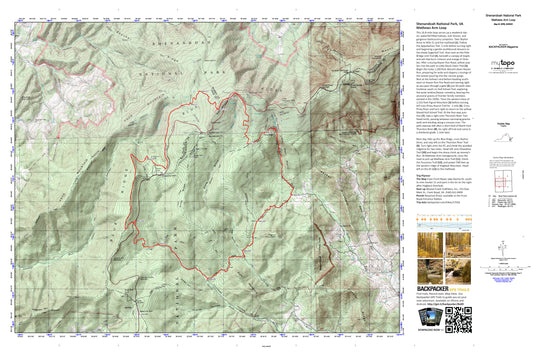 Mathews Arm Loop Map (Shenandoah NP, Virginia) Image