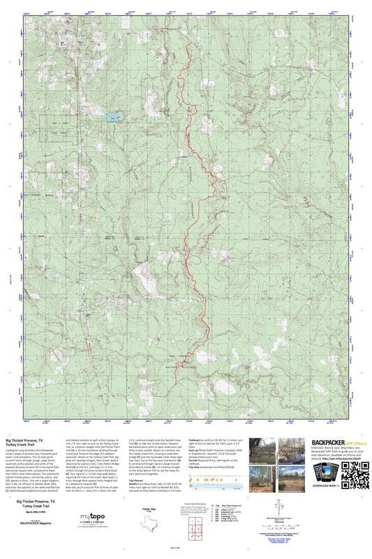 Turkey Creek Trail Map (Big Thicket Preserve, Texas) Image