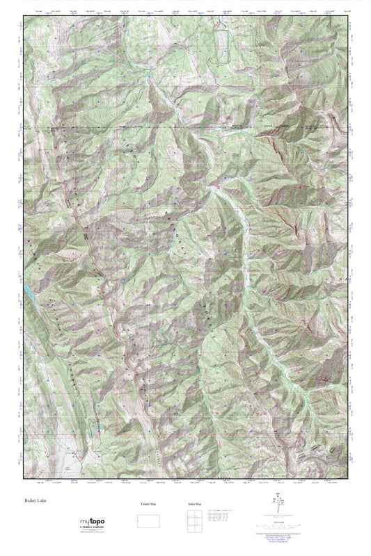 Bailey Lake MyTopo Explorer Series Map Image