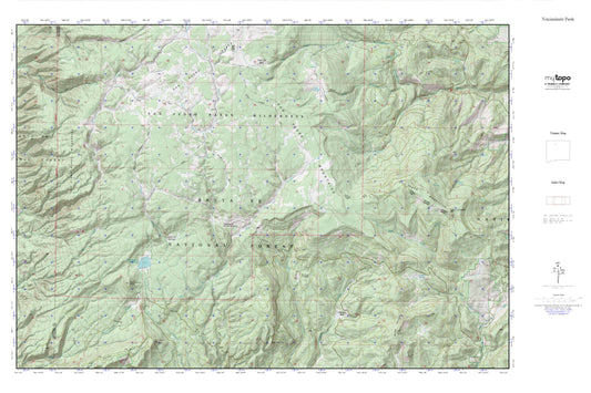 Beartooth Mountains MyTopo Explorer Series Map Image