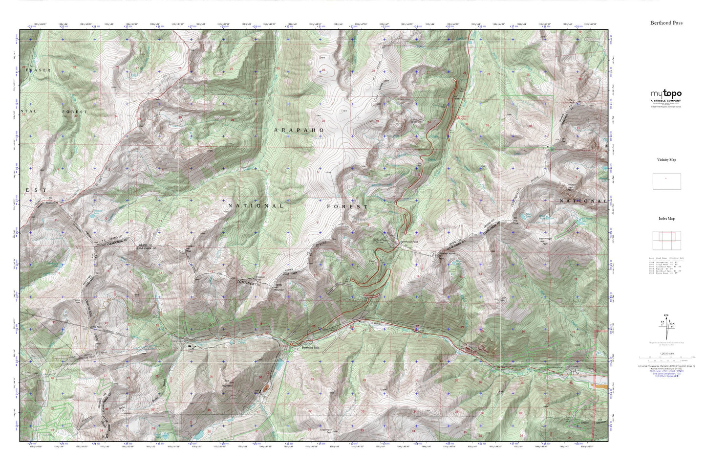 Berthoud Pass Mytopo Explorer Series Map Mytopo Map Store 9000