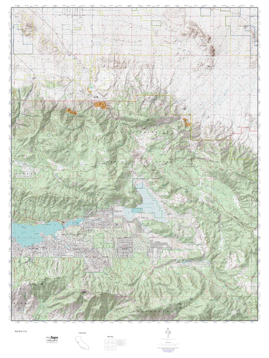 Big Bear City MyTopo Explorer Series Map Image