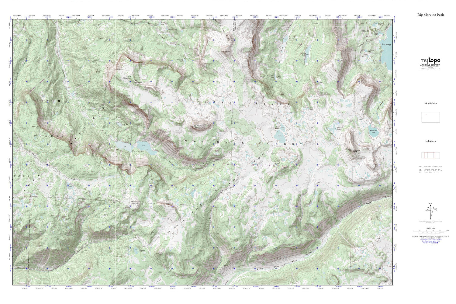 Big Marvine Peak MyTopo Explorer Series Map Image