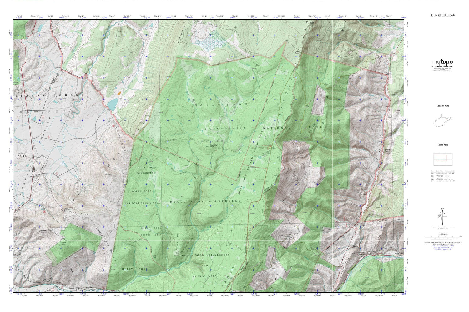 Blackbird Knob MyTopo Explorer Series Map Image