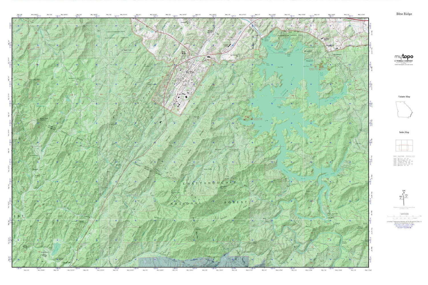 Blue Ridge MyTopo Explorer Series Map Image