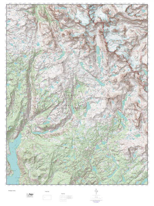 Bridger Lakes MyTopo Explorer Series Map Image