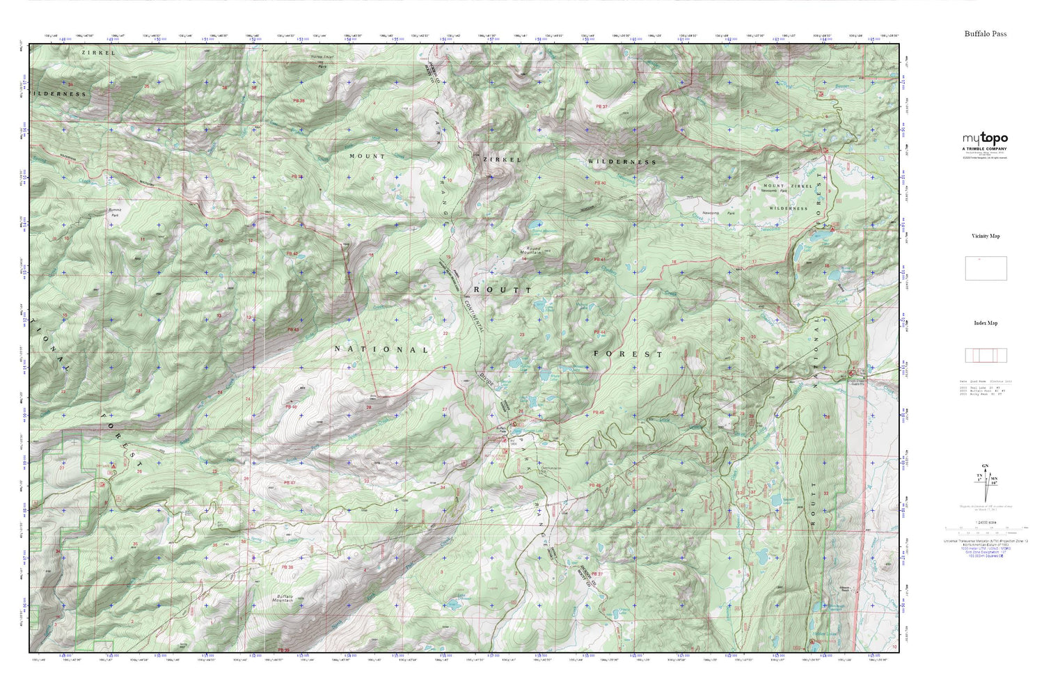 Buffalo Pass MyTopo Explorer Series Map Image