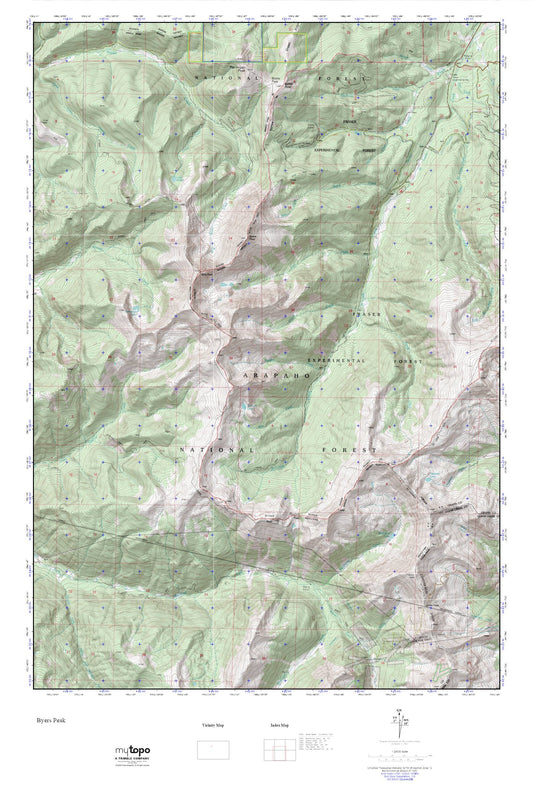 Byers Peak MyTopo Explorer Series Map Image