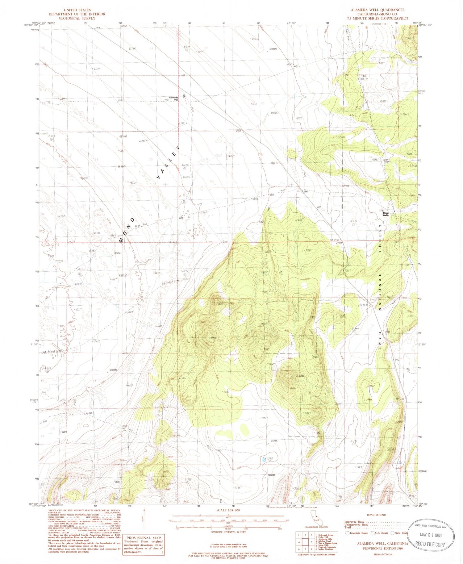Classic USGS Alameda Well California 7.5'x7.5' Topo Map Image