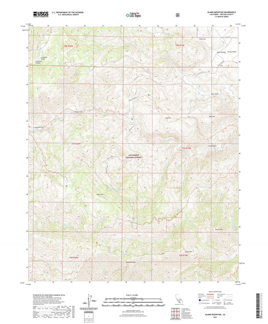 Alamo Mountain California US Topo Map Image