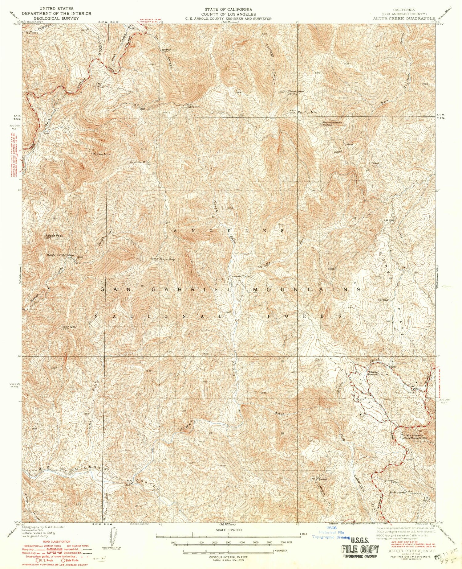 Classic USGS Alder Creek California 7.5'x7.5' Topo Map Image
