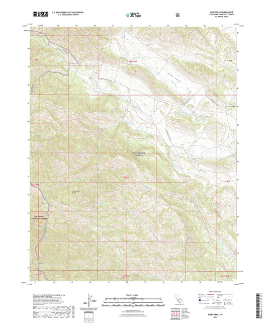 Alder Peak California US Topo Map Image