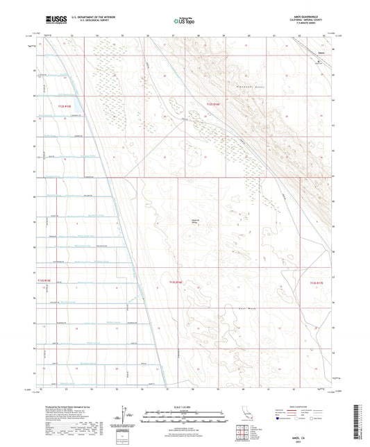 Amos California US Topo Map Image