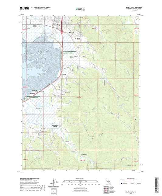 Arcata South California US Topo Map Image