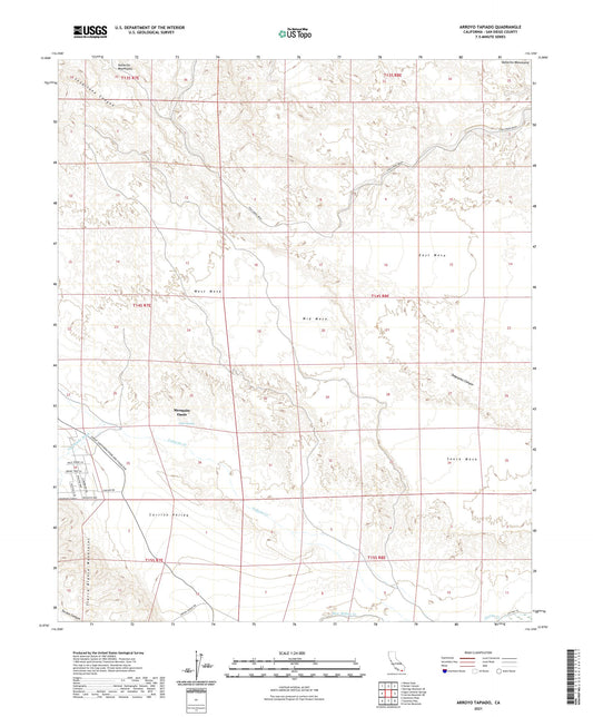 Arroyo Tapiado California US Topo Map Image