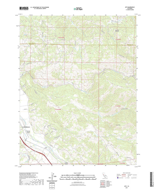 Asti California US Topo Map Image