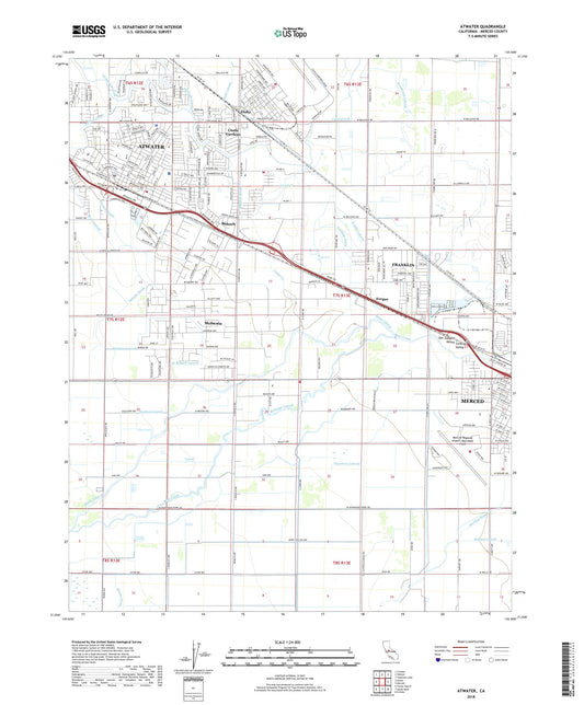 Atwater California US Topo Map Image