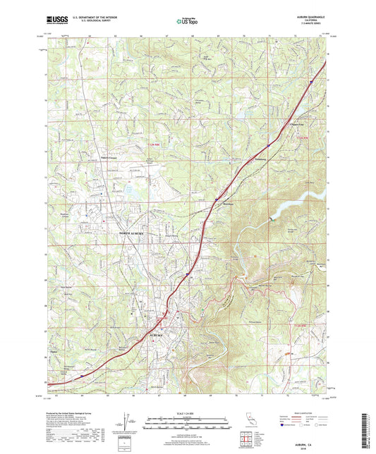 Auburn California US Topo Map Image