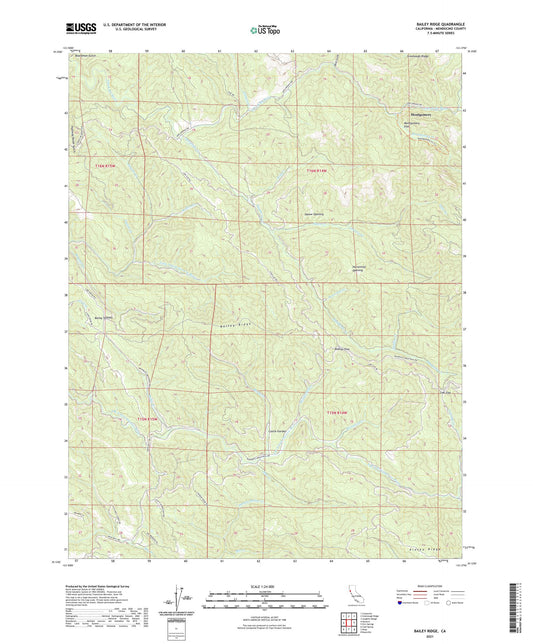 Bailey Ridge California US Topo Map Image
