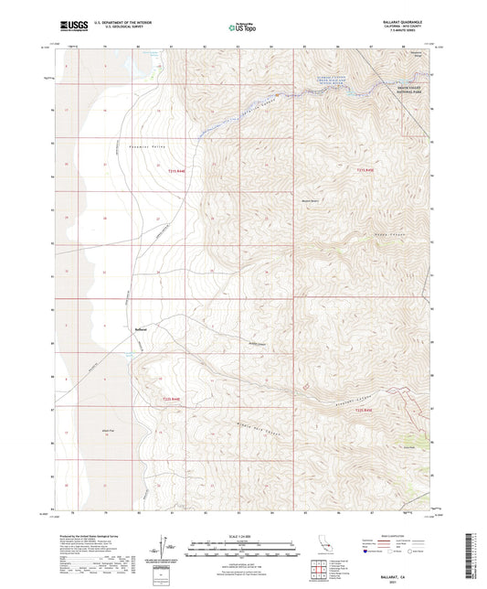 Ballarat California US Topo Map Image