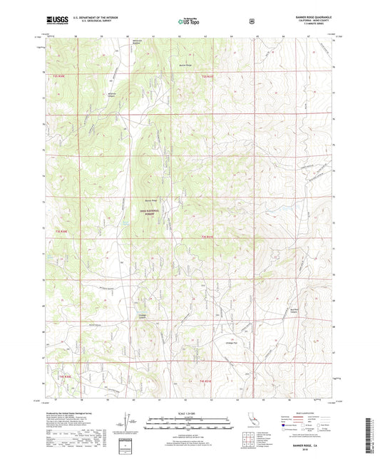 Banner Ridge California US Topo Map Image