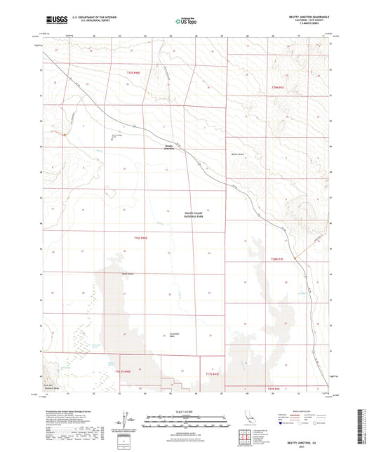Beatty Junction California US Topo Map Image