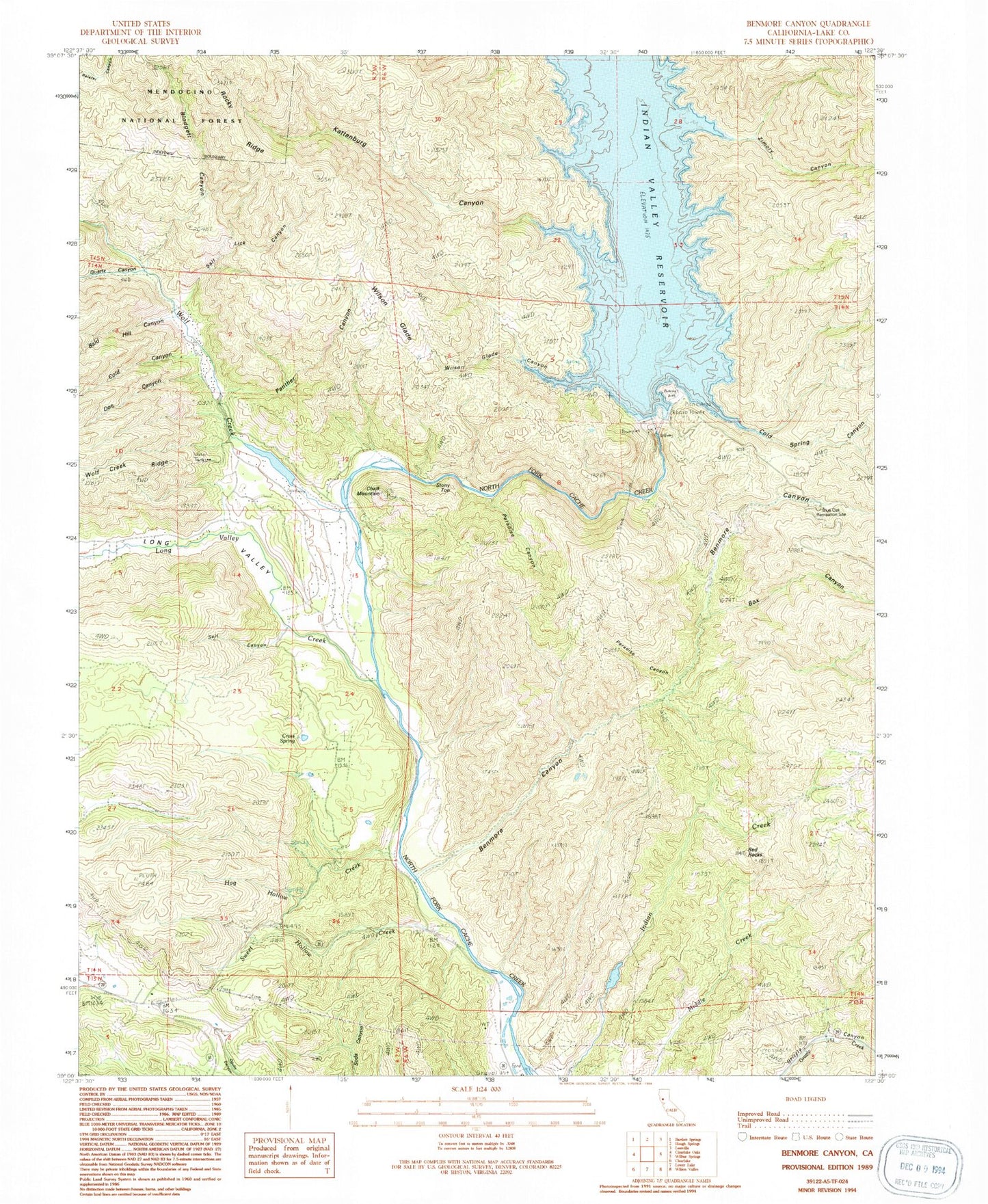 Classic USGS Benmore Canyon California 7.5'x7.5' Topo Map Image