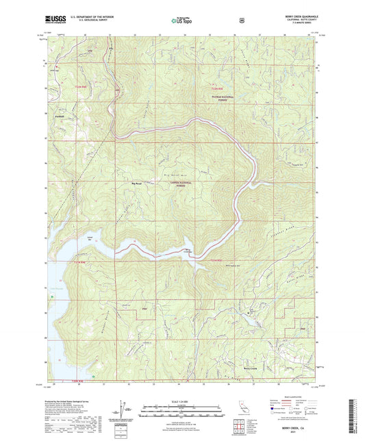 Berry Creek California US Topo Map Image