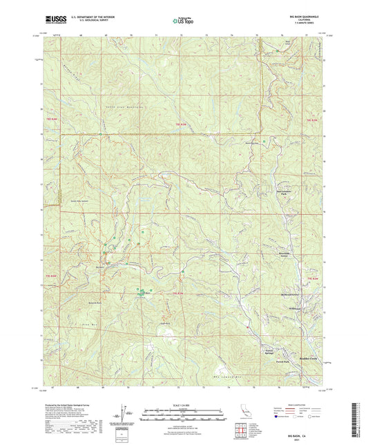 Big Basin California US Topo Map Image