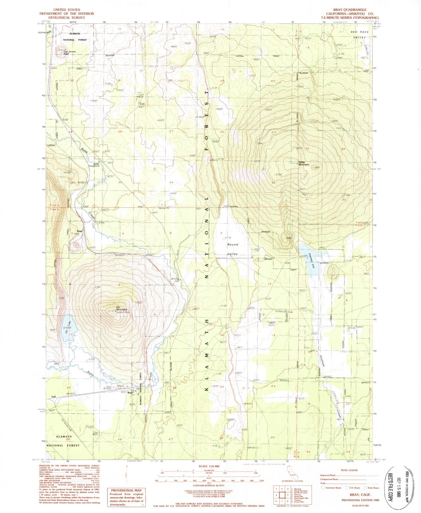 Classic USGS Bray California 7.5'x7.5' Topo Map Image