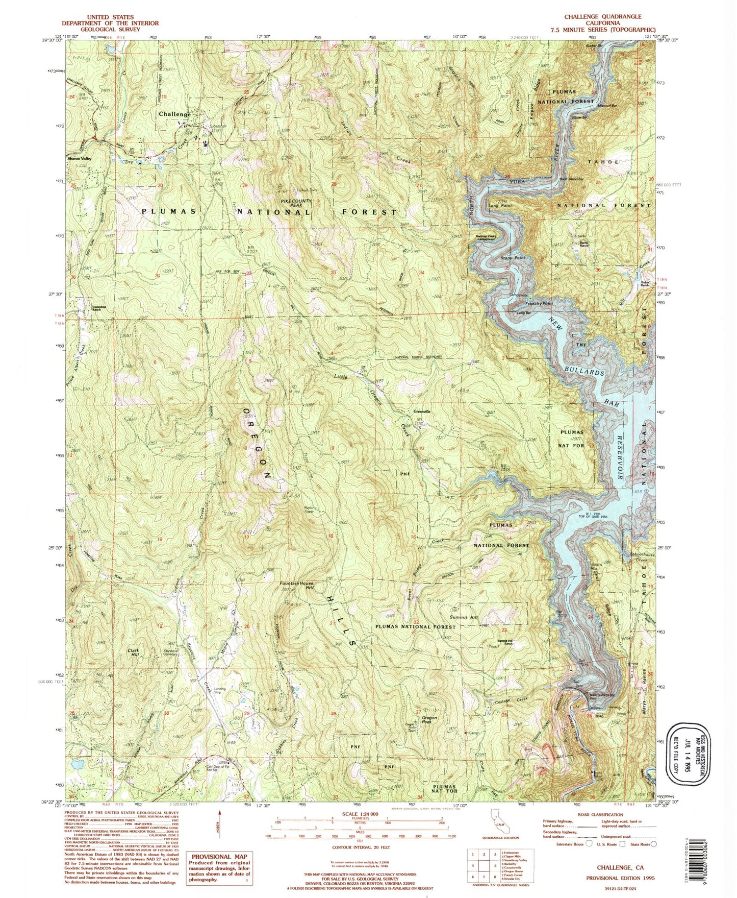 Classic USGS Challenge California 7.5'x7.5' Topo Map Image