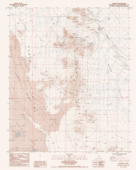 Classic USGS Chubbuck California 7.5'x7.5' Topo Map Image
